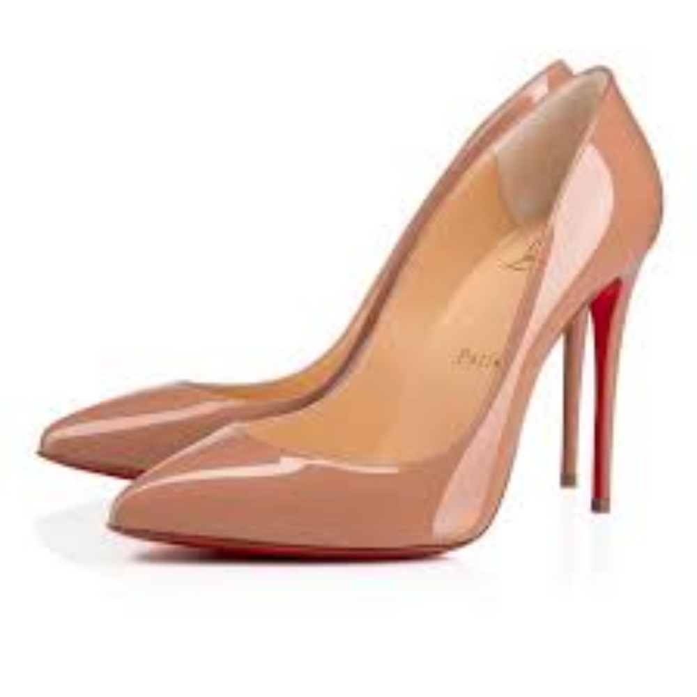 Christian Louboutin Pigalle Follies 85 patent Nude size 39